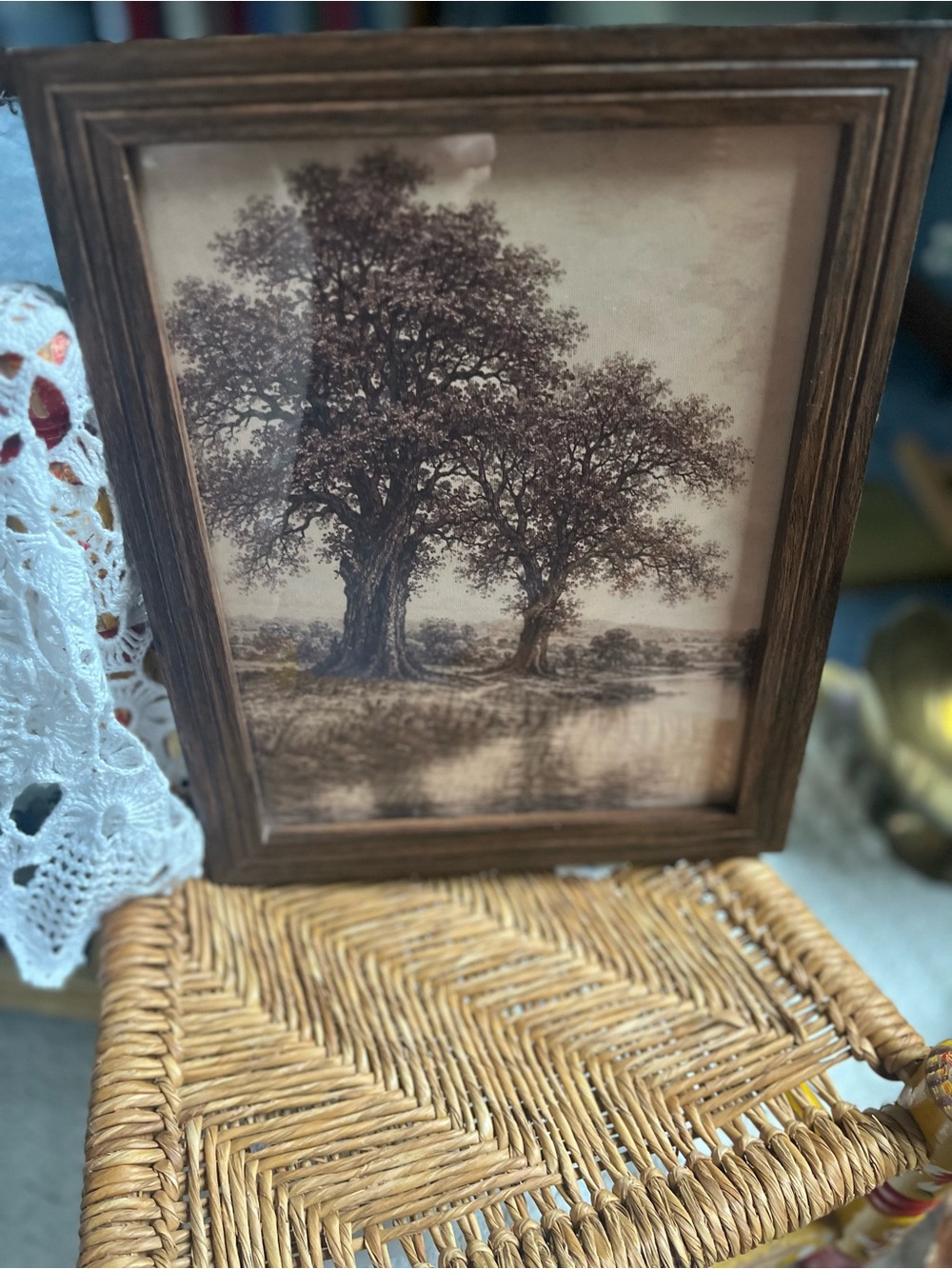 Rustic Brown Framed Landscape Wall Art - Home Accents